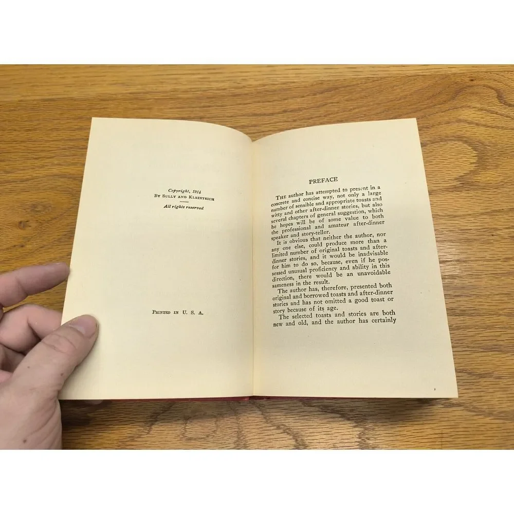 Stories And Toasts For After Dinner Nathaniel C. Fowler Jr. 1st Edition 1914‎